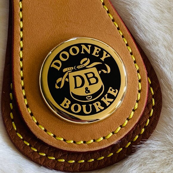 Dooney and Bourke Key Ring Fob Brown Leather - Picture 2 of 4